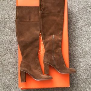 Arturo Chiang Shoes - Brown Suede Over the Knee Boots Arturo Chiang Shoes - Brown Suede Over the Knee Boots